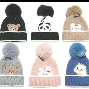 Cute Pom-Pom Animal Knit Beanies - Multi Color